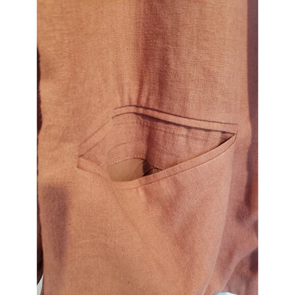 Abercrombie & Fitch Linen Blend Oversized Jacket Blazer Rose Pink XL Salmon NWT - Picture 9 of 11